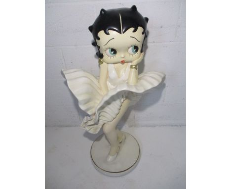 A large resin figurine of Betty Boop in a Marilyn Monroe pose - overall approx. height 90cm