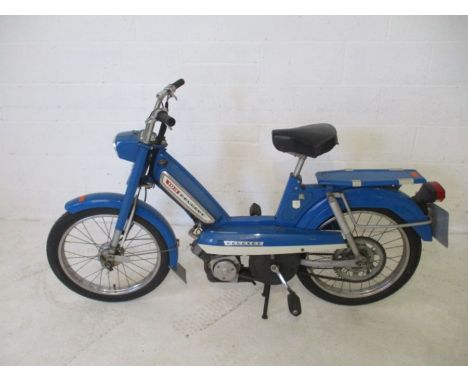 A Peugeot 103 vintage 49cc scooter. Appears to run well, V5 present.