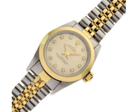 Rolex - Lady's Oyster Perpetual Superlative chronometer, ref: 67183 automatic wristwatch, gold and steel case, with polished 