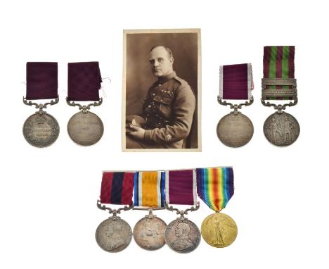 Medals - Family DCM Group including Indian Campaign and World War I - Ainge family of Horfield, Bristol, - Long Service and G