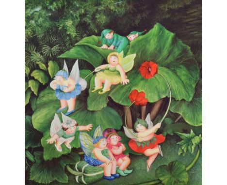 Beryl Cook (1926-2008) - Signed print, Fairy Dell, published by Alexander Gallery bearing Fine Art Guild stamp, 41cm x 39cm, 