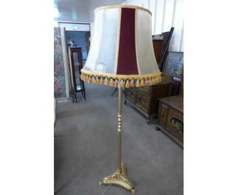 A French gilt metal standard lamp