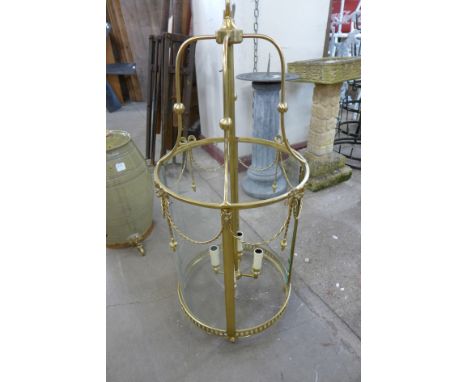 A French style ormolu cylindrical lantern frame