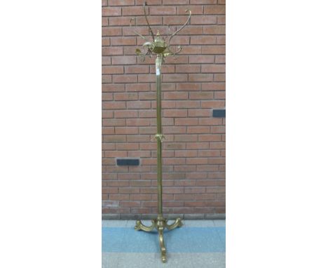 A French brass coat stand