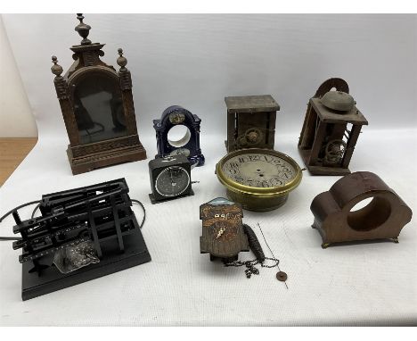 Collection of Clock parts, cases, movements etc