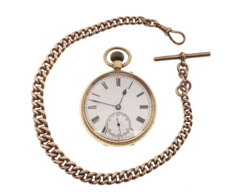 the white enamel dial with Roman numerals and subsidiary seconds dial, with presentation inscription to the inner case dated 