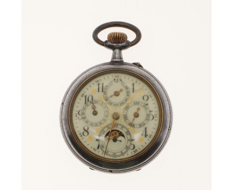 the enamel dial with Arabic numerals, 50mm dia., 102.3 grams. *CR The watch does appear to be working, however, we do not gua