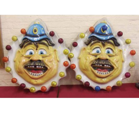 Two circus/fairground light up panels. Condition report: see terms and conditions