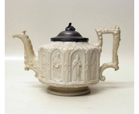 Charles Meigh appostle teapot. Condition report: see terms and conditions