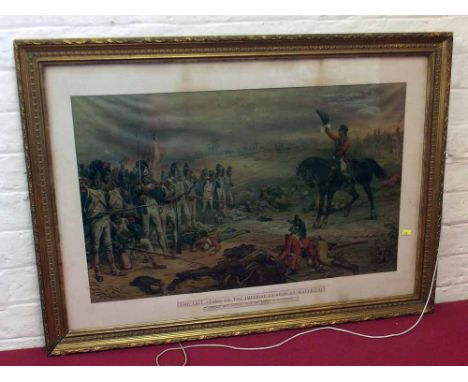 The Last Stand of the Imperial Guards at Waterloo Coloured Print Condition report: see terms and conditions