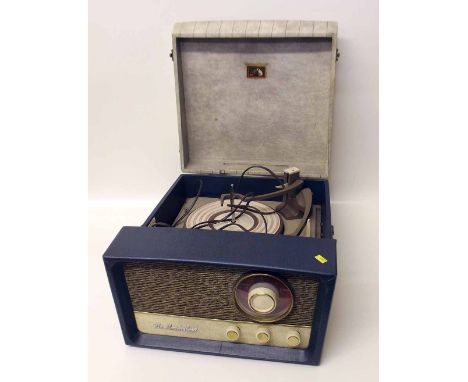 His Masters Voice record player incorporating a radio, model number 2011. Condition report: see terms and conditions