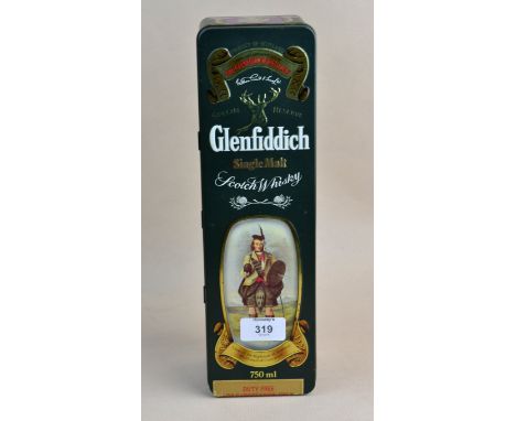 A 750ml bottle of Glenfiddich single malt Scotch Whiskey in unopened MacDonald tin