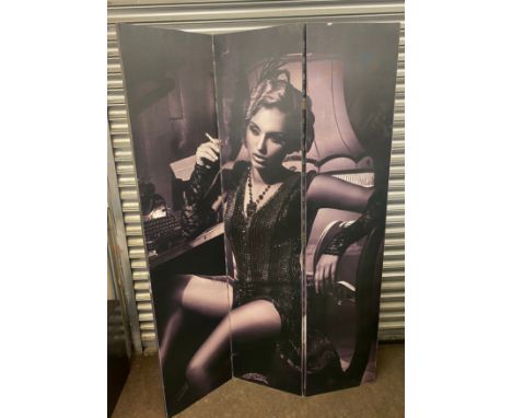 Vintage 3 panelled screen measures approx 72 inches tall 40.5 inches wide