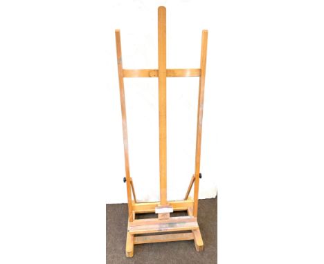 Large wooden easel, approximate height: 61 inches