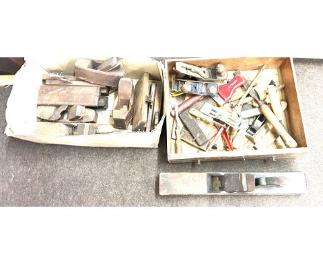 Large  quantity of vintage and later tools to include planes, spanners etc 