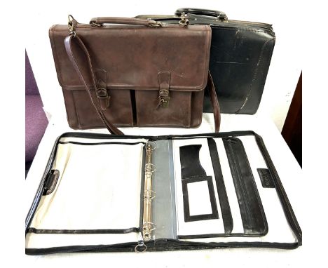 3 Vintage leather satchels