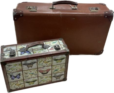 Vintage leather travel case and 1 other