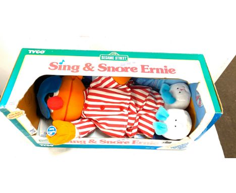 Vintage 1996 Tyco Sing and Snore Ernie- In Original Box Sesame