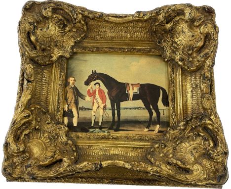 Vintage gilt framed print, frame in need of repair, approximate measurements: Height 15 inches, Width 18 inches