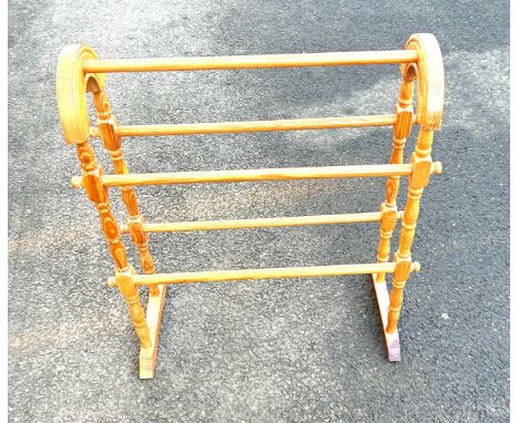 Vintage pine towel rail 