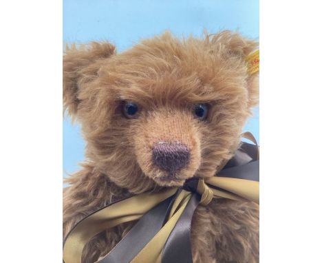 Steiff 004490 14” Golden Growler classic Mohair teddy bear German Original (1)
