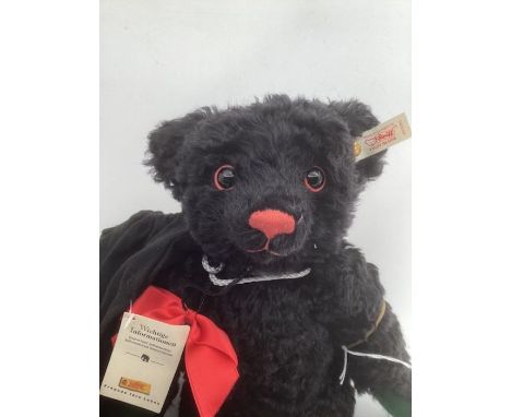 Steiff 660085 32cm Black Jack Mohair teddy bear , white tag edt.&nbsp;