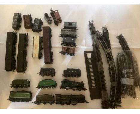 Vintage Model Railway interest ; Good selection of Locos , tender , track and many accessories including layout vintage build