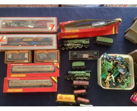 Model Railway vintage interest ; Hornby Palitoy mainline and Lima boxed loco and loose loco and trucks and wagons as shown to