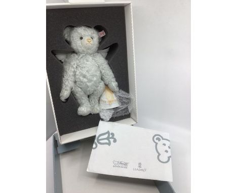 Steiff German Lladro 676833 1750/2007 China Bells and wings with winter white bear &nbsp;with box (1)