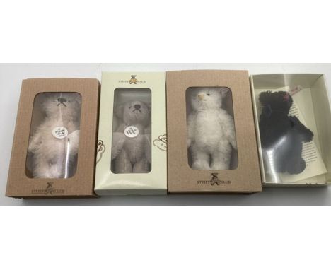 Steiff Miniature teddy bears , 2003,2005 included in the range-Beautiful as sold in boxes mohair scaled miniature . (4)