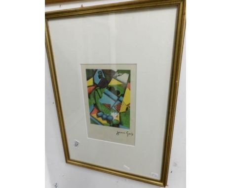 An art Suisse edition print by Juan Gris entitled 'Landscape with Houses at Ceret' signed in charcoal