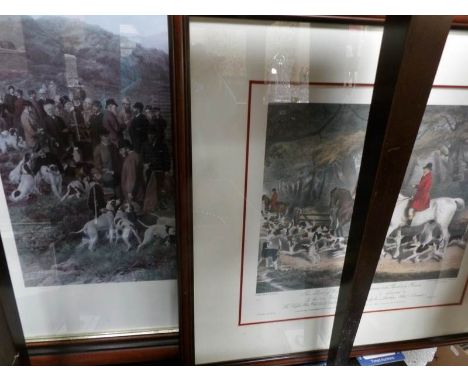 2 framed and glazed hunting prints