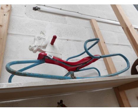 A vintage child's rocking horse