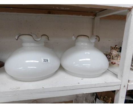 2 glass lamp shades
