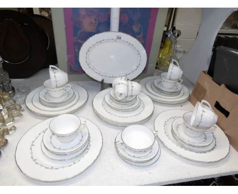 A Royal Worcester part tea and dinner set (Silver Chantilly)