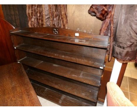 An oak book shelf