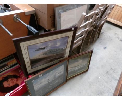5 aircraft prints including Concorde, Dambusters, Red Arrow etc