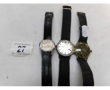A Rotary wrist watch in working order, a Sekonda wrist watch in working order and a Roamer wristwatch overwound