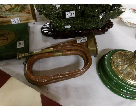 An old copper and brass bugle
