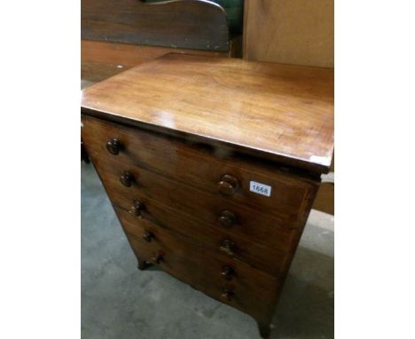 A mahogany inlaid commode (carcas only