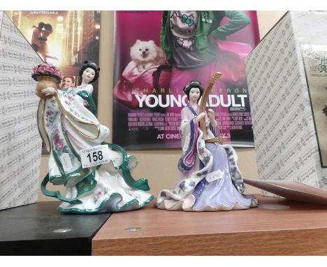 2 limited edition Danbury Mint figures 'Rose Princess' and 'Harp Princess' with certificates