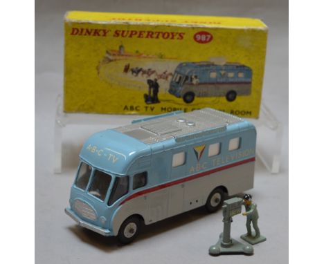 Dinky Supertoys No. 987 ABC TV Mobile Control Room, VG, boxed F. Includes Cameraman and Camera, VG.
