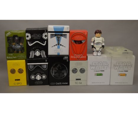 10 x Medicom Kubrick Star Wars 400% figures: Emperor's Royal Guard; Darth Vader; Luke Skywalker as Stormtrooper; Han Solo as 