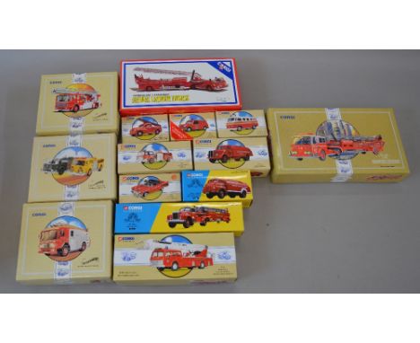 14 x Corgi Fire Engine models.