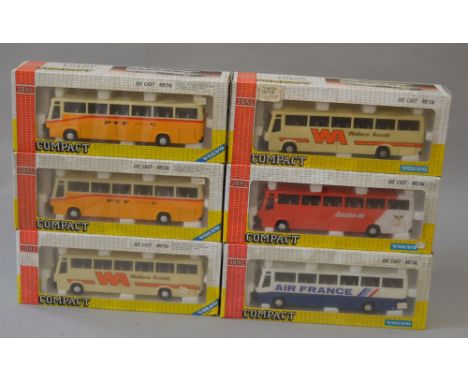 6 Joal Volvo Coach Compact models, boxed.
