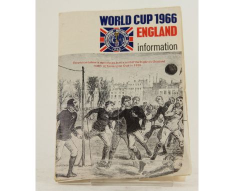 A world cup 1996 information booklet with finals timetable and Wembley plan stapled to the interior 5" x 7" 