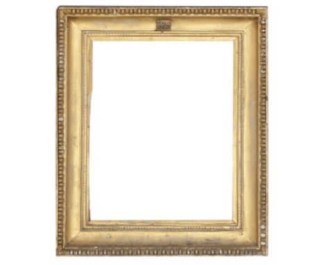 A group of five first half 19th century carved giltwood and gesso framesThe largest with floral and foliate sprays to each co