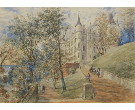 Scottish School (late 19th/early 20th Century)Dunrobin Castle from the Terrace Walkwatercolour 40 x 55cm (15 11/16 x 21 5/8in