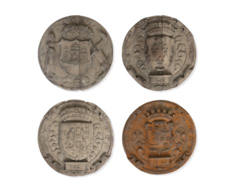 An Important set of carved oak armorial panels, from The Queen Regent's House, Blythe's Close, Edinburgh.Three probably 16/17