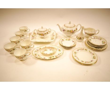 A Wedgwood 'Mirabelle' pattern six setting tea service, plus three other items in same pattern (25)
